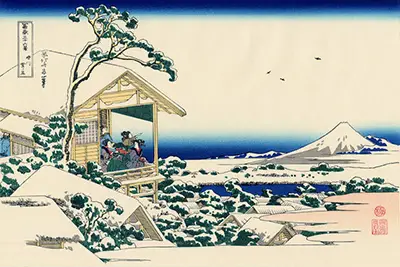 Tea house at Koishikawa Hokusai